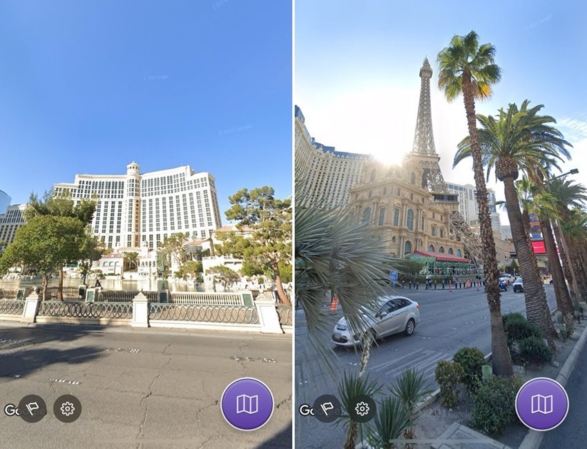 ベラージオ・ホテル＆カジノ（Bellagio Hotel＆Casino）・ベラージオの噴水（Fountains of Bellagio）・パリス ラスベガス リゾート＆カジノ（Paris Las Vegas Resort ＆ Casino）