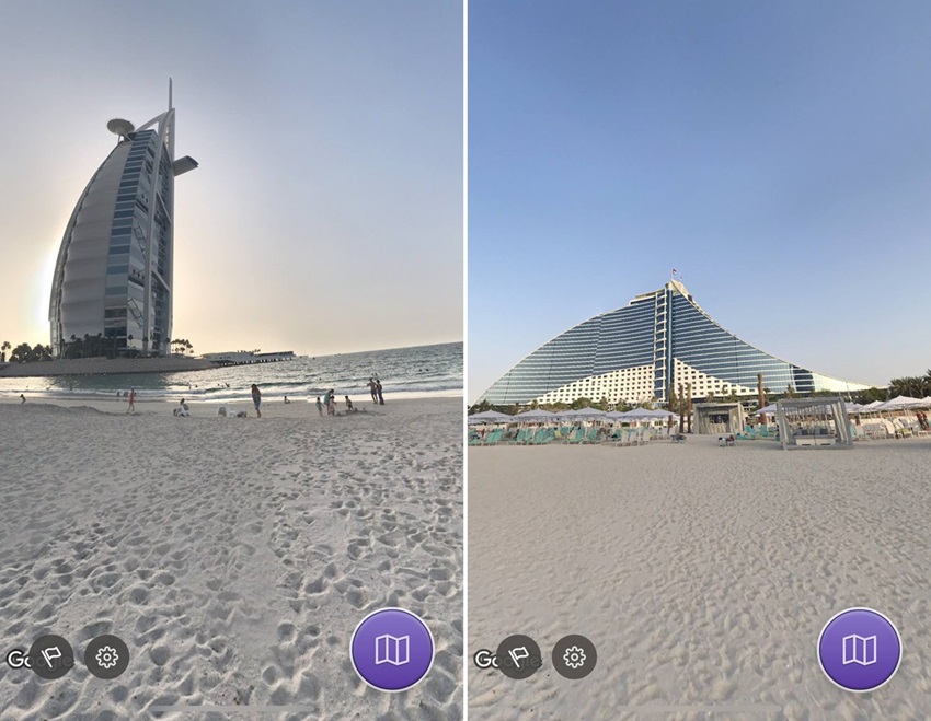 ブルジュ・アル・アラブ（Burj Al Arab）とジュメイラ・ビーチ・ホテル（Jumeirah Beach Hotel Dubai）