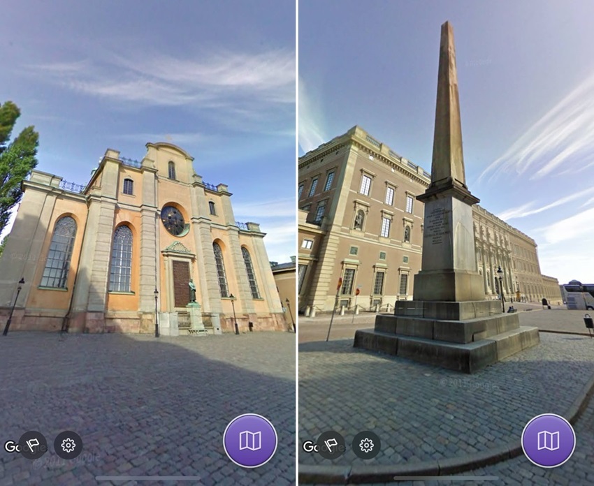 ストックホルム大聖堂（Storkyrkan）とオベリスク（Obelisk at Slottsbacken）