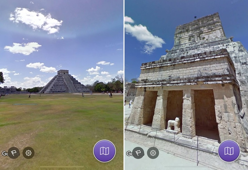 古代都市チチェン＝イッツァ（Pre-Historical City of Chichen-Itza）のピラミッド、カスティーヨ（El Castillo）、ククルカンの神殿（Temple of Kukulcan ） 北の神殿（Temple of the Bearded Man）